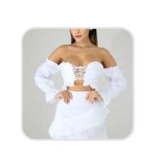 White skirt two piece